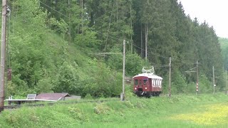 Verschiedene Triebwagen, Sondergüterzug und Dampfsonderzug - 120 Jahre Lokalbahn Lambach - Vorchdorf