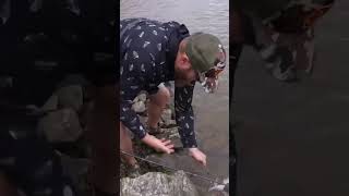 Catching fish on Marshmallows ( GIANT SPILLWAY ) #Shorts