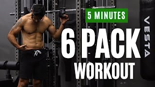 The best way to get ABs | 5 min work out