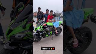 Happiness☺️ #youtube #viral #trending #superbikes #zx10r #kawasaki @ShubhaneelDutta #bike #shorts