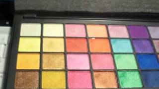 42 color shimmer palette REVIEW!!  perfect beginner eyeshadow palette!! swatches