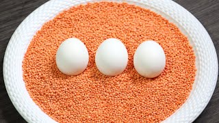 Red Lentils With Eggs Curry Recipe || Protein Rich Curry Recipe