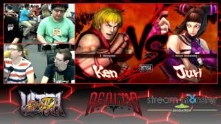 Realms Games USF4 Ranbat 1.4 Round 2 Skooby vs CJ and Bubbledotjpg vs Piro