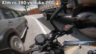 KTM RC  390 VS DUKE 250 🔥/ DAY 2 / HUKKE OFFICIAL 💨