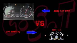 Car Speed Test BMW 535d Series VS Alfa Romeo 4C Series Acceleration