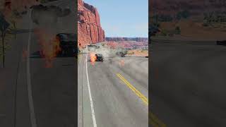 Unsuccessful overtaking Crazy car crash sim#2