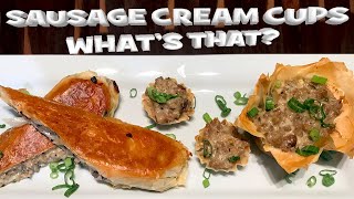 Sausage Cream Cups | Sausage Appetizer Recipes | Phyllo Appetizers