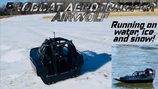 Proboat Aerotrooper (Airwolf) Running on Water Ice and Snow