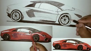 How to draw a #Lamborghini Aventador Sports Car step by step by Sani