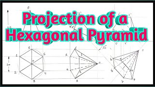 projection of solids hexagonal pyramid || hexagonal pyramid ||Rn Learning