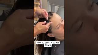 How to start a Dutch Braid #hairstyles #braids #hair #hairtutorial #braidstyles #hairvideo #braided