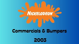 Unbelievable Nickelodeon Commercials & Bumpers August 9th 2003 - Must See!