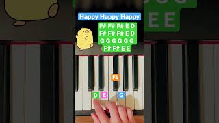 Happy Happy Happy Piano Tutorial - Accurate + EASY 😊😊 #piano #pianotutorial #happy #shorts28