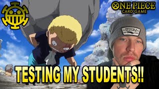 I review my students games! Coaching up the students || One Piece TCG