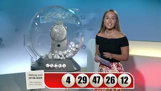 LOTTO 6aus49-Gewinnzahlen von Samstag, 24.08.2024