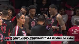 FOX5 Reb Zone: UNLV drops conference opener at SDSU 72-61. Lady Rebels defeat Colorado State 83-78.