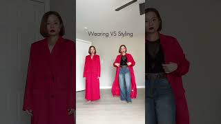 Wearing VS Styling - Red Coat ❤️ #shorts