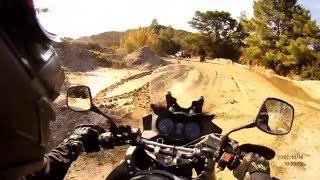 V-Strom 650 with BMW 650gs offroad in mud