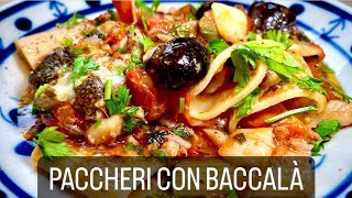 PACCHERI CON BACCALÀ. UMA RECEITA MARAVILHOSA PRO NATAL!