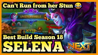 SELENA BEST BUILD 2020, TOP GLOBAL SELENA , MOBILE LEGENDS, SAVAGE GAMEPLAY, season 18, MLBB