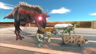 Trying to escape from HELL CARNOTAURUS - Animal Revolt Battle Simulator ARBS