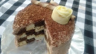 EGGLESS CHOCO VANILLA CAKE chess board design without oven || with Madhu's kitchen Show