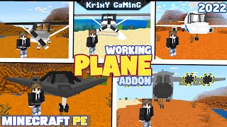 WORKING PLANE MOD FOR MINECRAFT PE | MORE PLANES ADDON MINECRAFT PE | 2022!