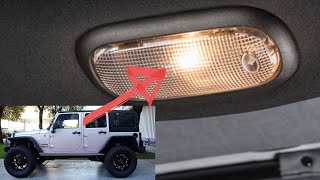 Quickly change the dome light of a Jeep Wrangler JK (4 Door)