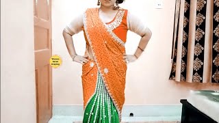 How to Drape Pre Pleated Saree | Silk saree Draping Style| Beginners Saree Draping