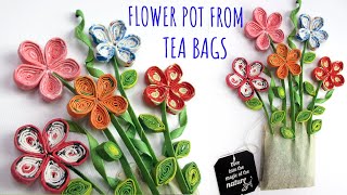 DIY Flower Pot From Tea Bag Wrappers | #shorts