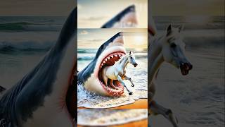 big shark attack on a baby horse #shorts #shortvideo #youtubeshorts #cow #shortvideo #bigcow