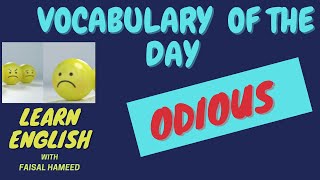 Odious| Learn GRE, GAT, NTS, CSS Vocabulary|Learn English Vocabulary