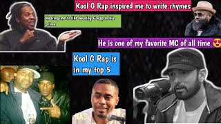 Rappers talk about Kool G Rap ft. Eminem, Black Thought, Nas, Big Daddy Kane....