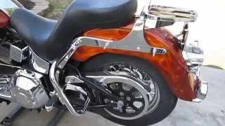 Vid-1 How to remove rear wheel & install chrome pulley cover Harley Davidson 88 CU. Heritage FLSTCI