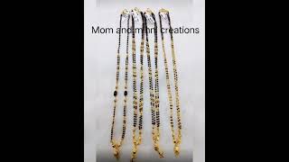 Gold trendy black beads jewellery collections