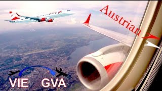 ✈︎ FULL FLIGHT ✈︎ Austrian Airlines | Embraer 195LR | AMAZING | Vienna-Geneva