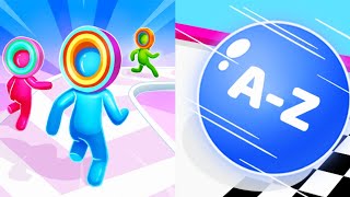 Satisfying Mobile Games... Layer Man Run vs A-Z Run 3D, ASMR Games