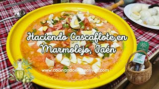 Haciendo Cascaflote en Marmolejo, Jaén para Andalucía Directo.