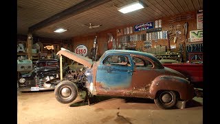 Kalloway Manary and her 1948 Plymouth Club Coupe