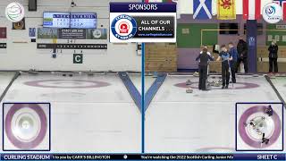 Carr's Billington Scottish Curling Junior Mixed Doubles - Draw 1 - Hyslop|Sutherland v Davie|Ryder