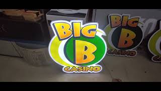 big b casino acrylic LED sign board goa