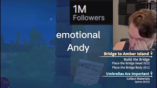 PSYCHO streamer Jerma985 hits 1 MILLION FOLLOWERS on twitch (EMOTIONAL)