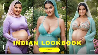 PREGNANT Muslim Women | in Hijab Explore BEAUTIFUL Garden | 4K AI Art