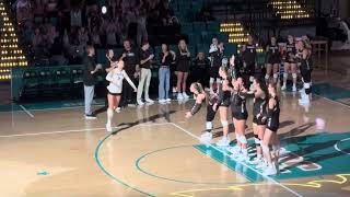 Coastal Carolina vs Tennessee Volleyball Starting Lineups / Intro 9-13-24