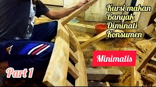 cara membuat kursi makan minimalis kayu jati😎simpel❗ elegan❗ mewah❤ trik tukang kayu serabutan