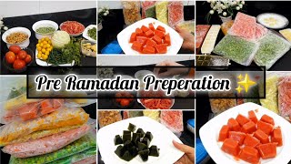 My Pre Ramadan Preparation 2024✨🌛 | Make and Freeze Vegetables & Snacks for Ramadan |Tips and tricks