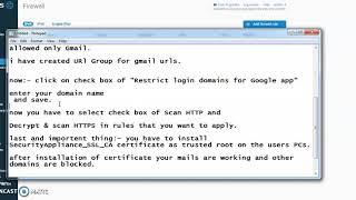 #SOPHOS XG# Whitelisted Gmail Hosted domain In SOPHOS XG #firewalls #networking #networksecurity