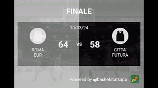 U17 GOLD - Roma EUR vs Città Futura  64 - 58  (10/3/2024 - XVI giornata)