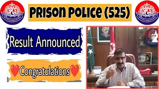 SPD-525 Result Announced Sindh Prison Police #spd525