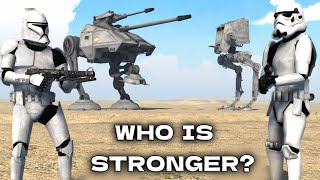 GALACTIC REPUBLIC vs GALACTIC EMPIRE - Clone Troopers vs Stormtroopers | Men of War: Star Wars Mod